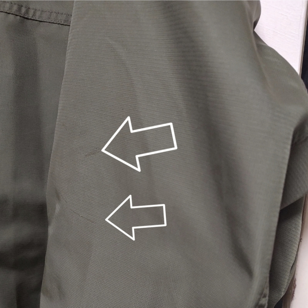 Polo Sport Puffer Vintage 90s Windbreaker with Fleece Lining Pockets XL Olive - Picture 5 of 12